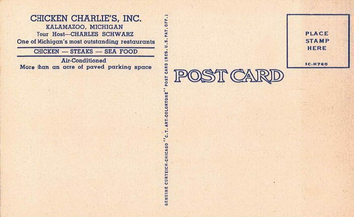 Chicken Charlies - Old Postcard (newer photo)